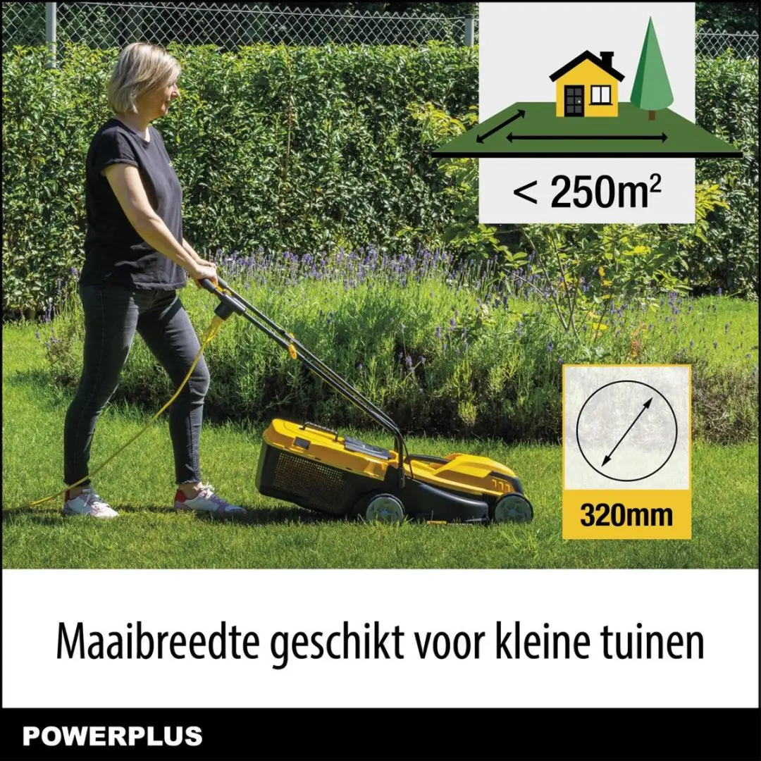 Powerplus POWEG62203 Elektrische Grasmaaier 1000W - 320mm