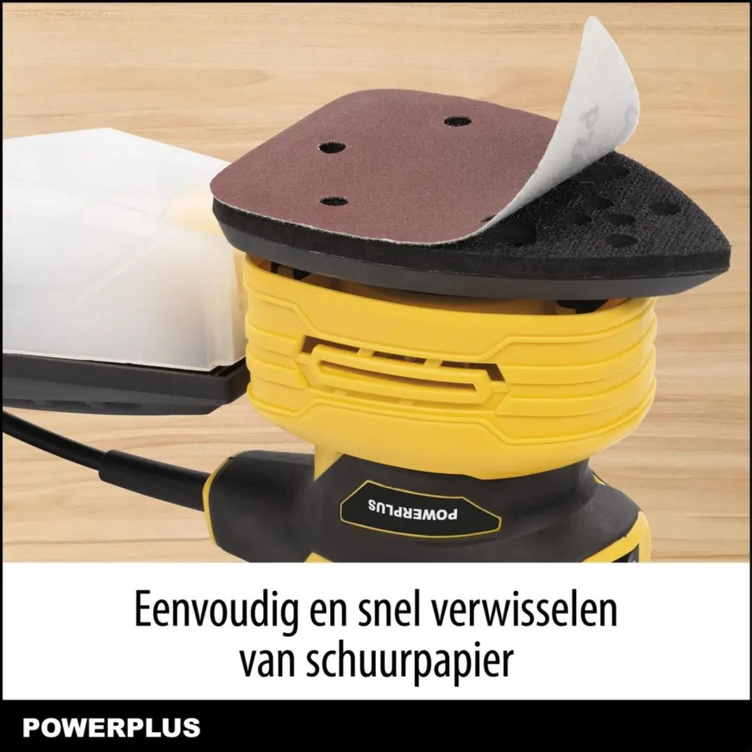 Powerplus POWX04800 Handpalmschuurmachine 180W - 5 Schuurbladen
