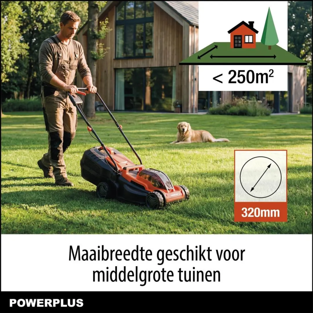 Powerplus POWDPG75563 Borstelloze Grasmaaier 20V - 5 standen