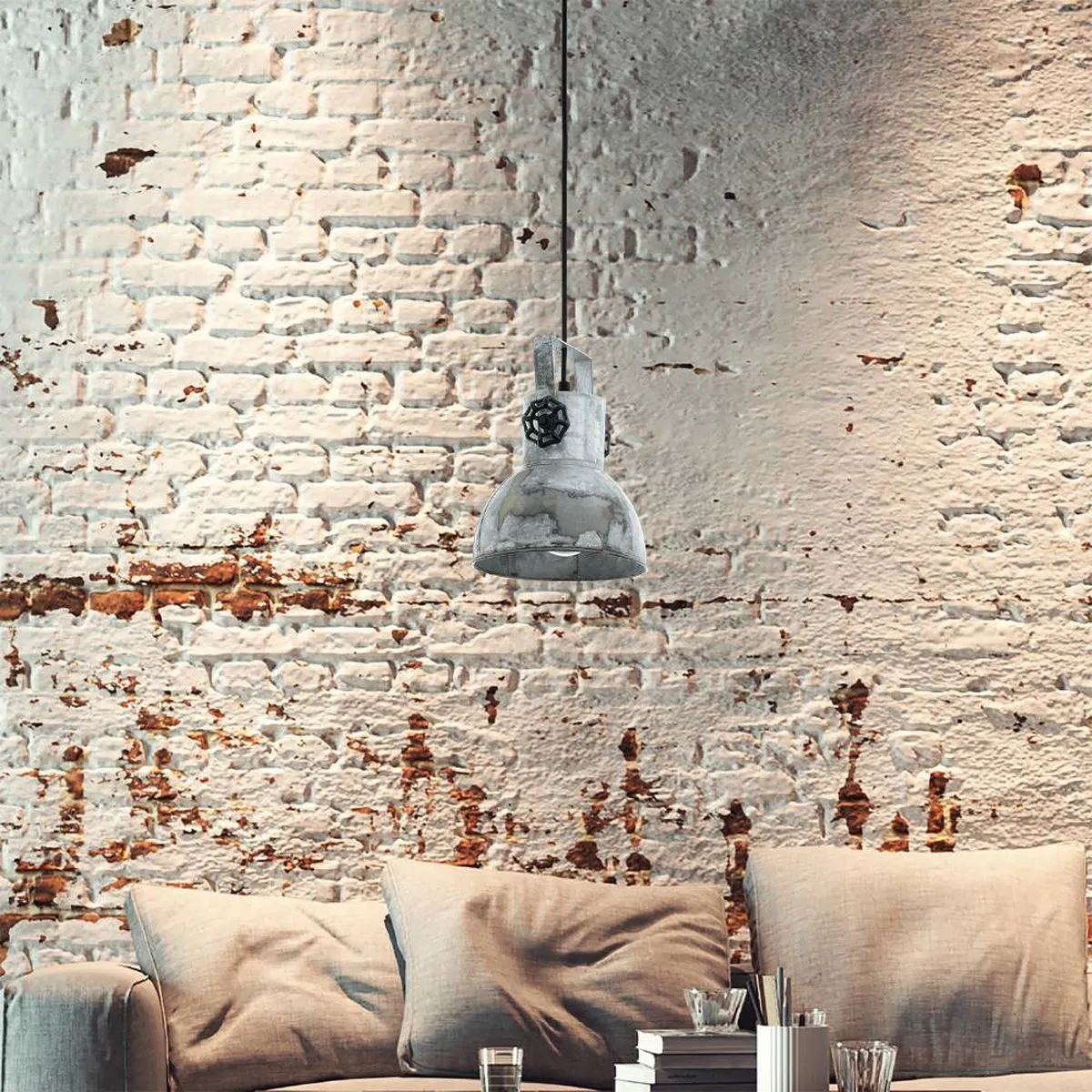 Eglo Barnstaple Hanglamp E27 - 1 Lichtpunt - Zwart/Oud-zink - afbeelding 6 van 6