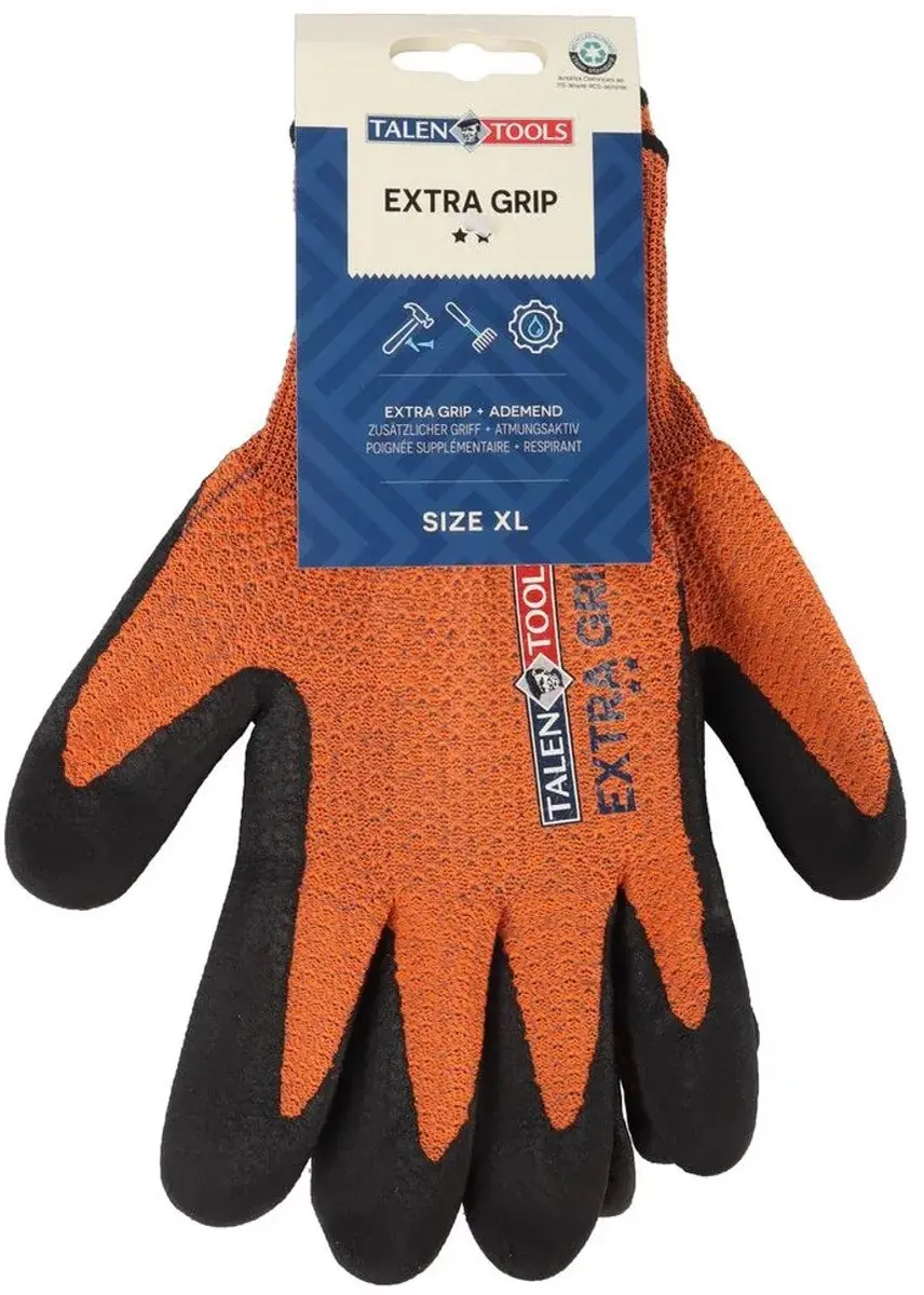 Talen Tools Werkhandschoenen Extra Grip XL - Oranje