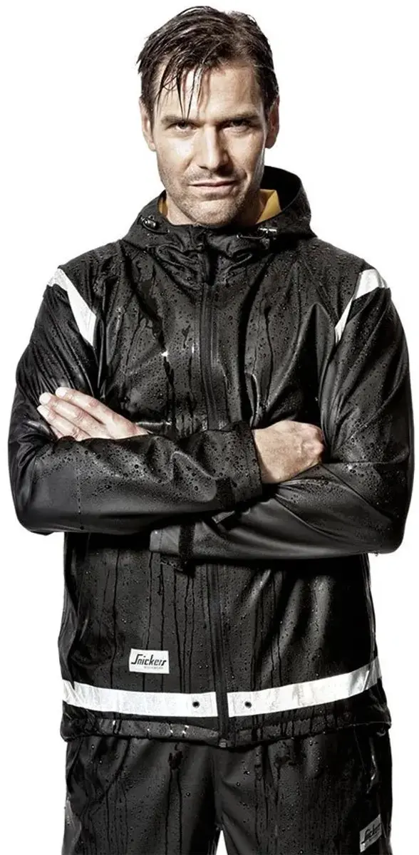 Snickers Regen Jack PU 8200-0400 - Zwart M