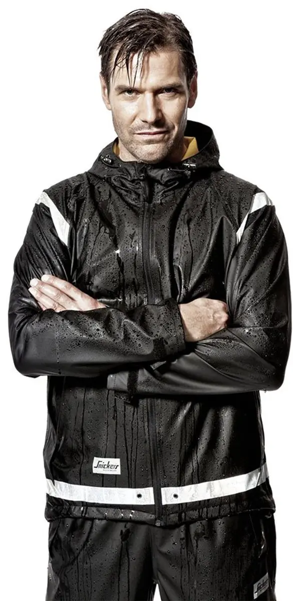 Snickers Regen Jack PU 8200-0400 - Zwart M