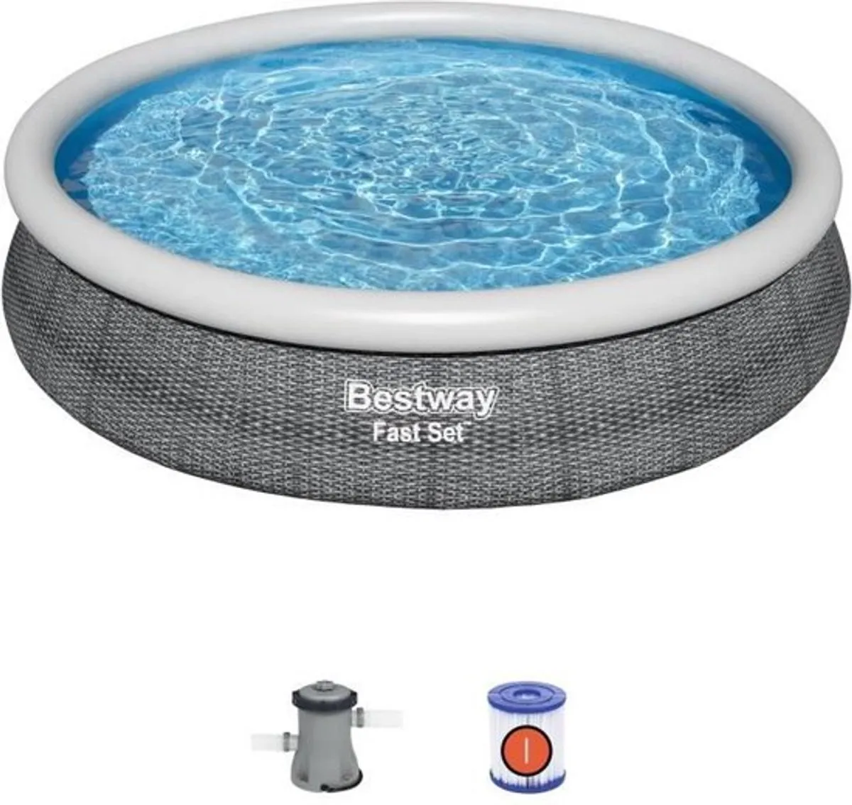 Bestway Opblaaszwembad 5377L - 366x76cm - Grijs