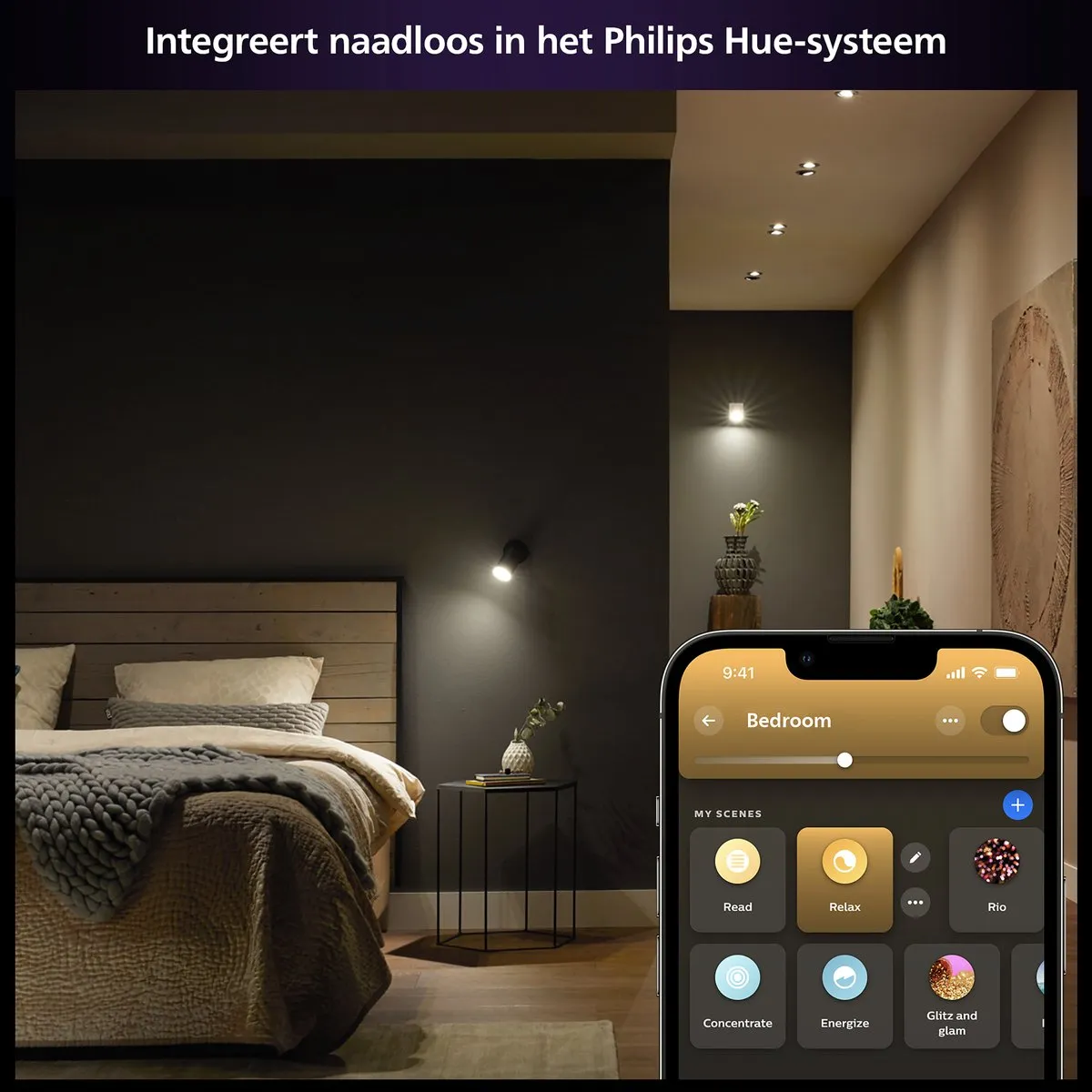 Philips Hue MR16 Spot - Mat Glas - 5.1W - Koel Wit 6500K