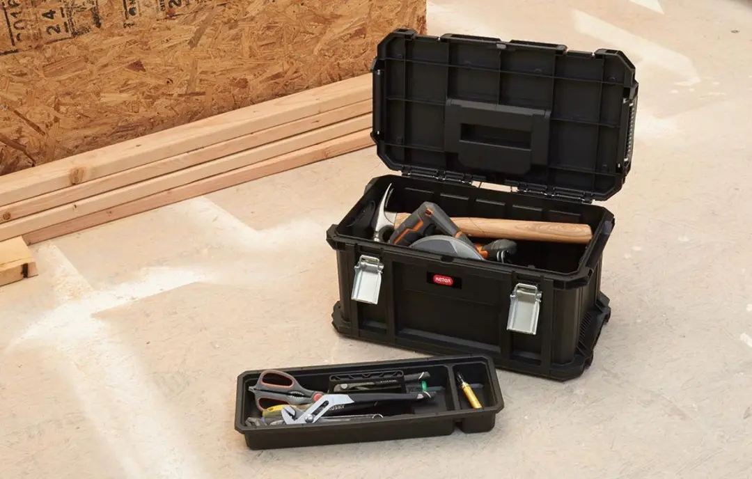 Keter Connect Toolbox Gereedschapskoffer 54x31x27,5cm - Zwart