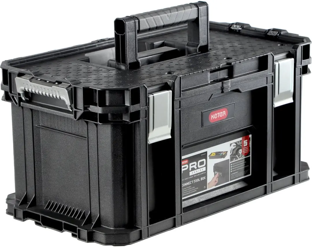 Keter Connect Toolbox Gereedschapskoffer 54x31x27,5cm - Zwart
