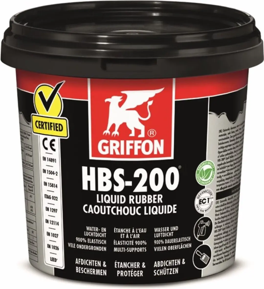 Griffon HBS-200 Liquid Rubber 5L - Zwart - afbeelding 6 van 6