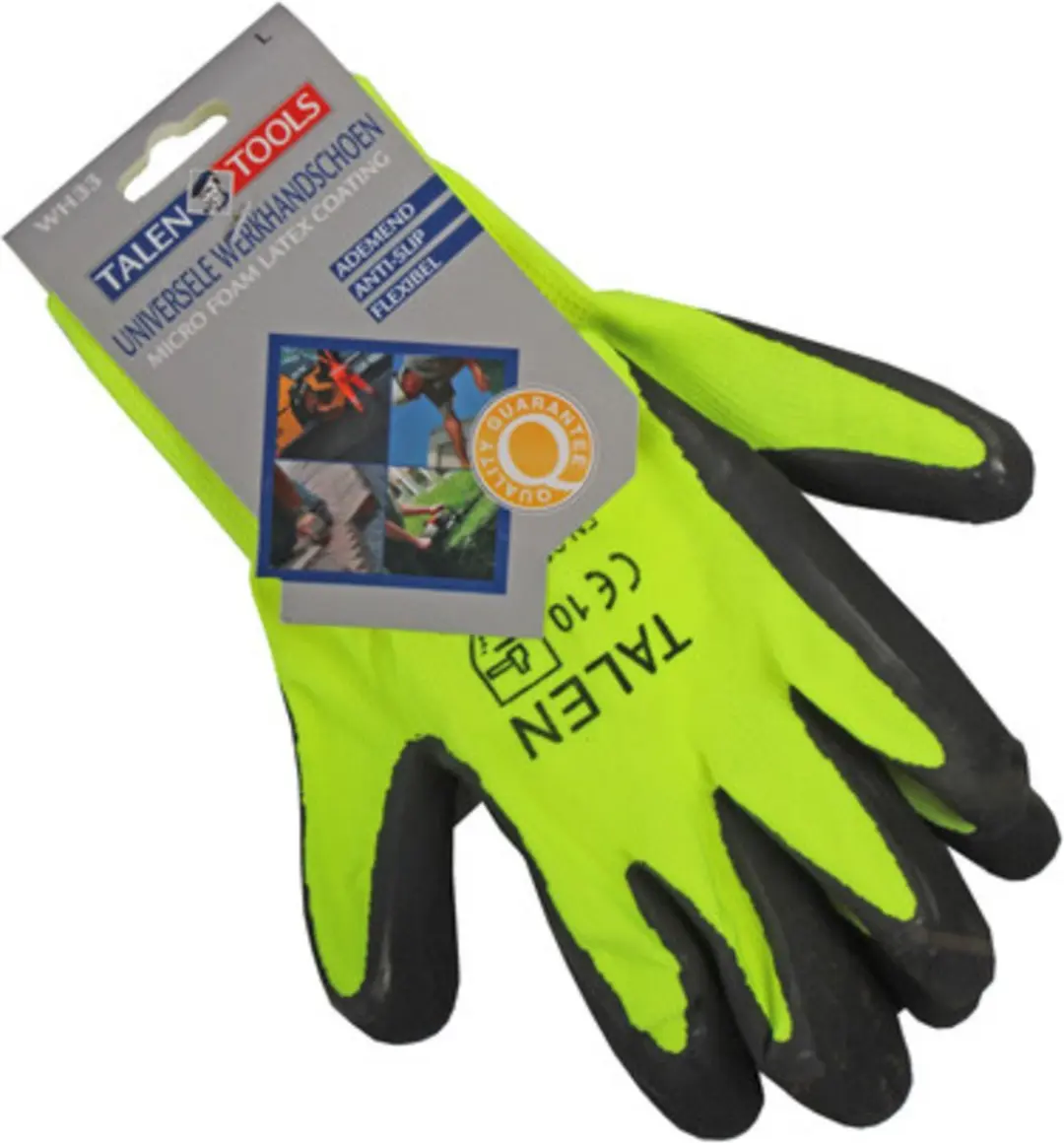 Talen Tools Werkhandschoenen Latex Geel - Maat XL