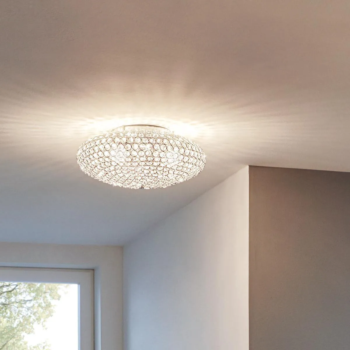 Eglo Clemente Plafondlamp 3 Lichts Ø350mm - Chroom