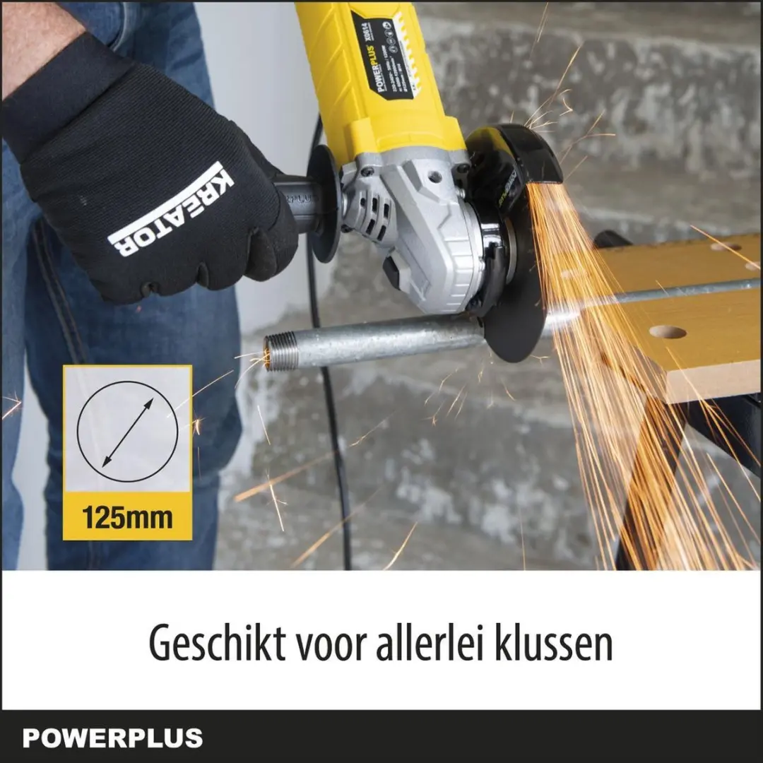 Powerplus POWX0614 Haakse Slijper 1200W - 125mm