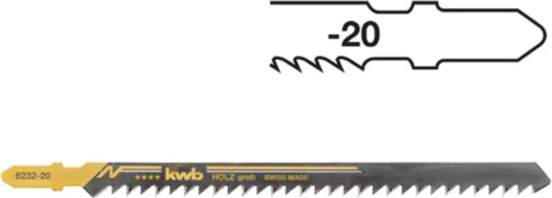 KWB Decoupeerzaagblad Hout 6233-20 - 2 Stuks