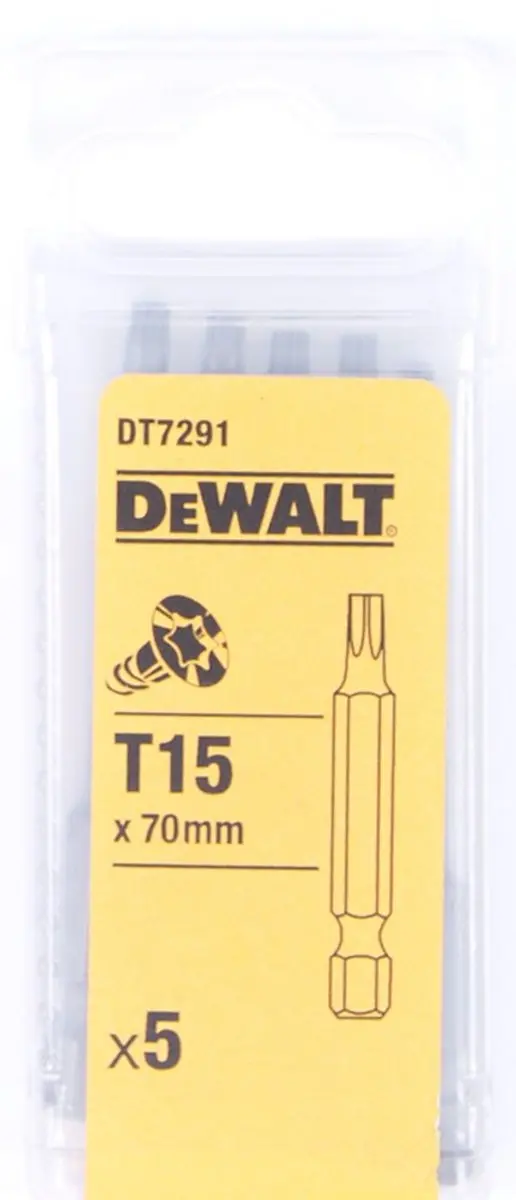 DeWalt DT7291-QZ Torx Schroefbit T15 50mm - 5 Stuks
