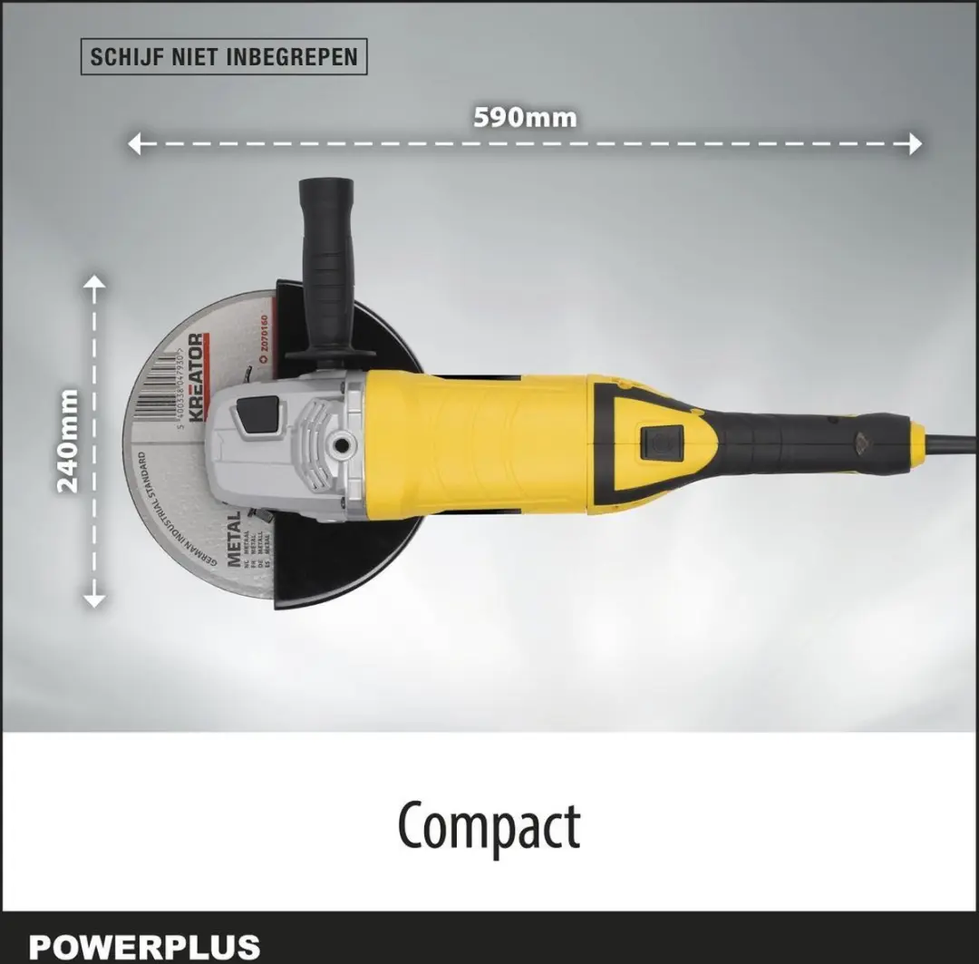 Powerplus POWX0618 Elektrische Haakse Slijper 2500W - 230mm