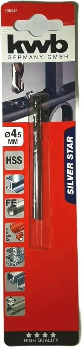 KWB HSS Silverstar Metaalboor op Kaart