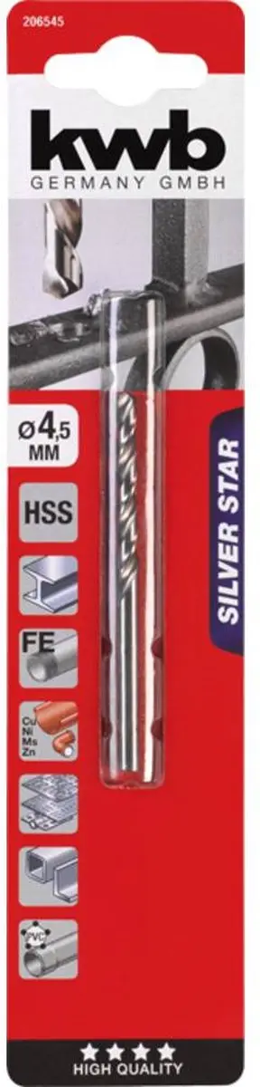 KWB HSS Silverstar Metaalboor 4.5mm - MPN 206545