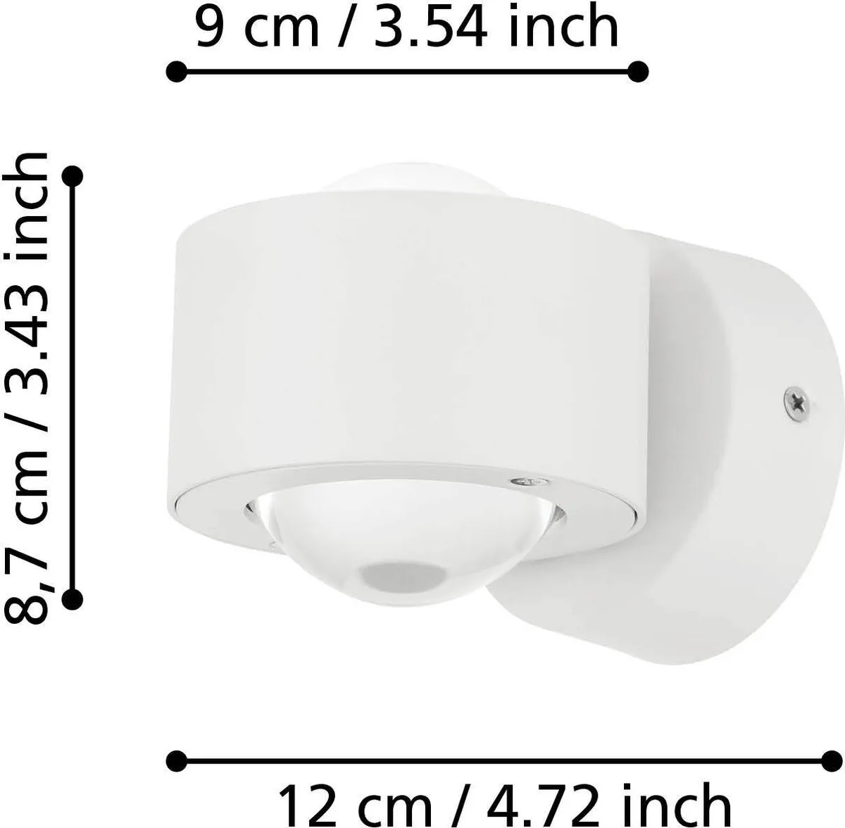 Eglo Treviolo Wandlamp Buiten LED 2x9cm - Wit - afbeelding 6 van 6