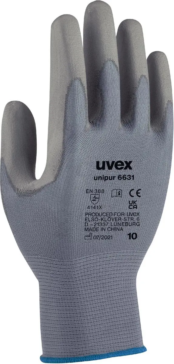 Uvex UNIPUR Montagehandschoen XL - Grijs