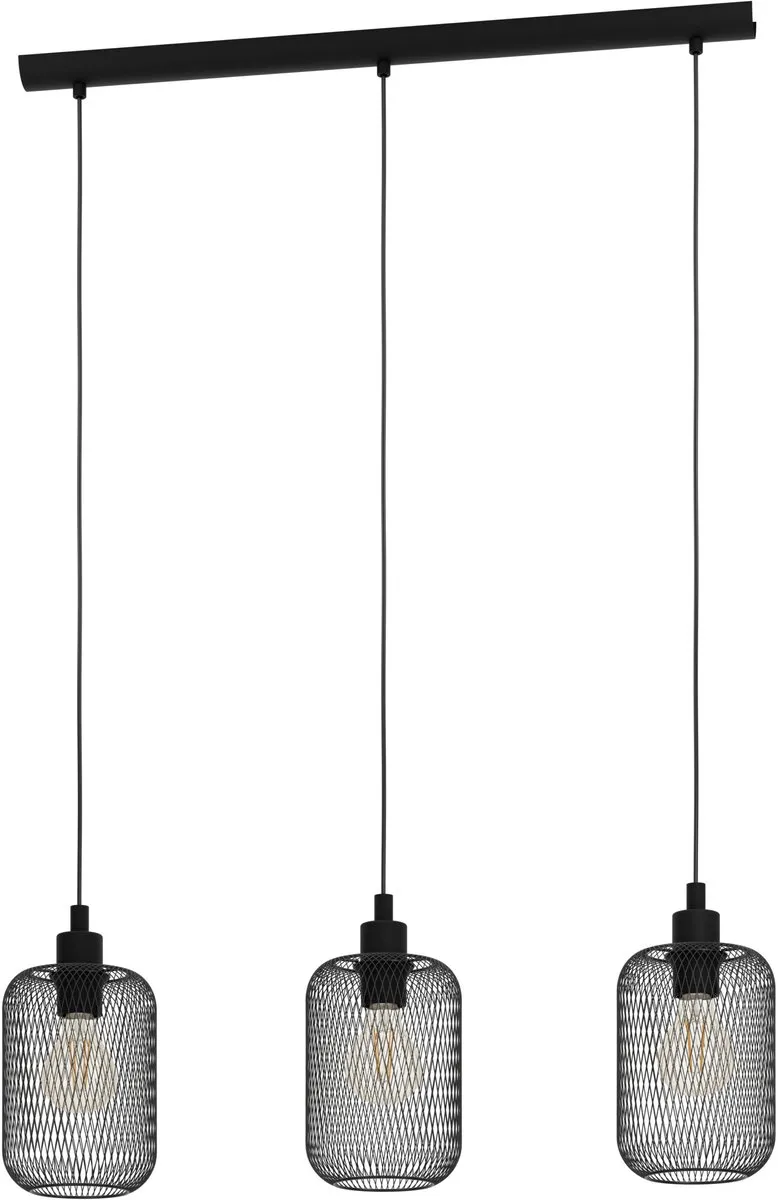Eglo Wrington Hanglamp 5xE27 - 740cm - Zwart