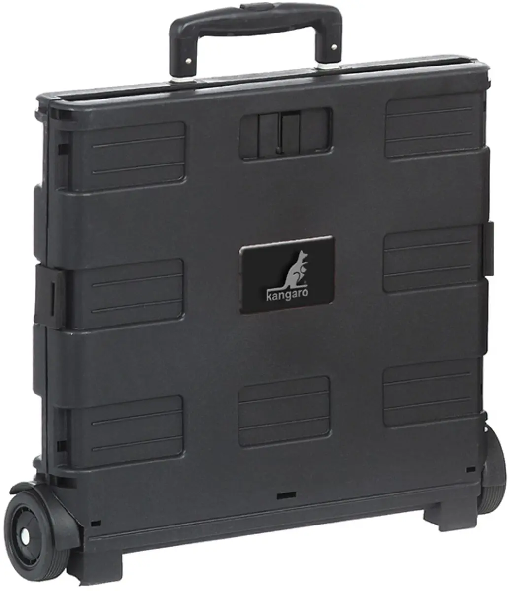 Kangaro Opvouwbare Transportkar PP-bak 35 kg - Zwart