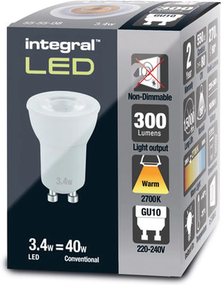 Integral Finley LED-lamp GU10 2.8W - Mat - 2700K