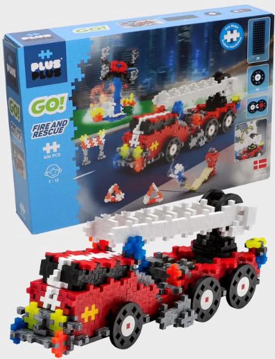 Plus-Plus GO Fire & Rescue 500 Bouwset