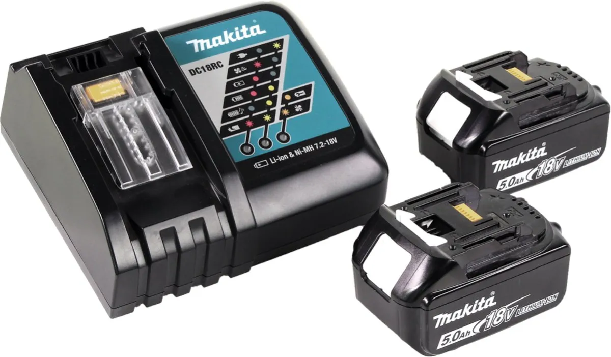 Makita DTL 061 RTJ Slagmoersleutel 18V - 60Nm - 2x 5.0Ah + Lader + Makpac