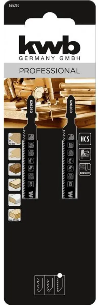 KWB HCS Carbon Decoupeerzaagbladen Hout 17cm