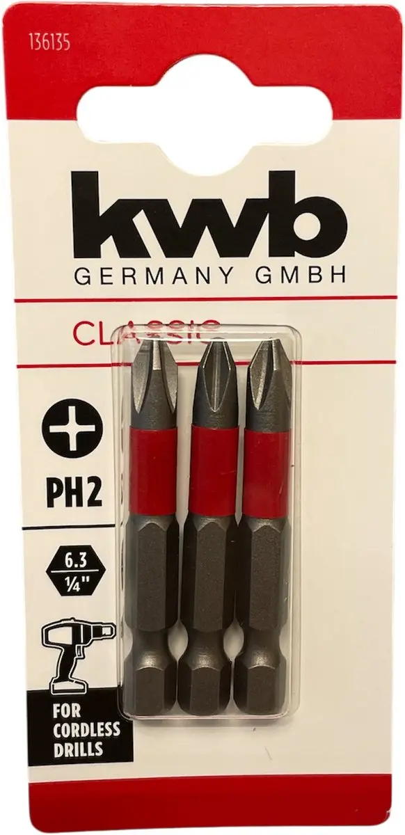 KWB 3 Bitjes PH2 50mm
