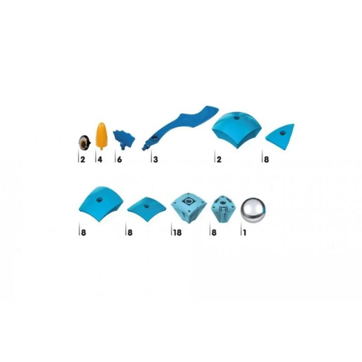 Geomag Kor Tazoo Beto Bouwset - 68 Onderelen - Blauw