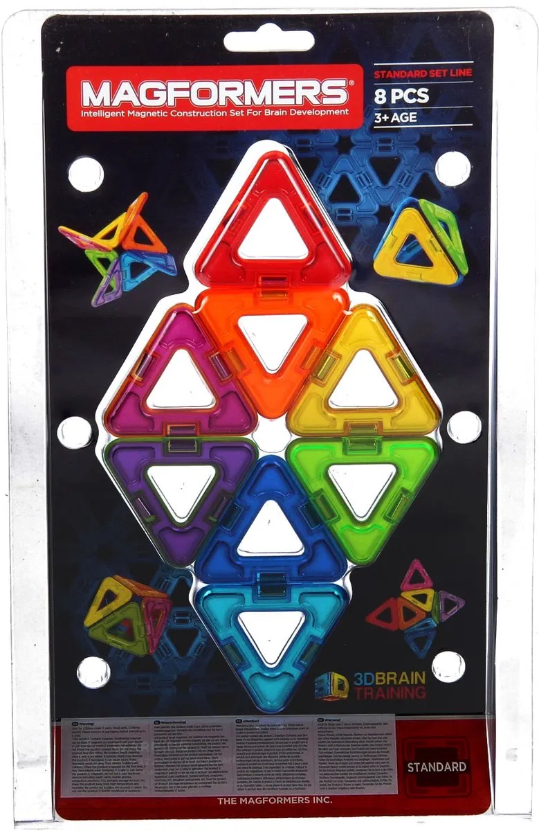 Magformers Triangle Standard Set Magnetische Bouwset 8-delig - Multi - afbeelding 6 van 6