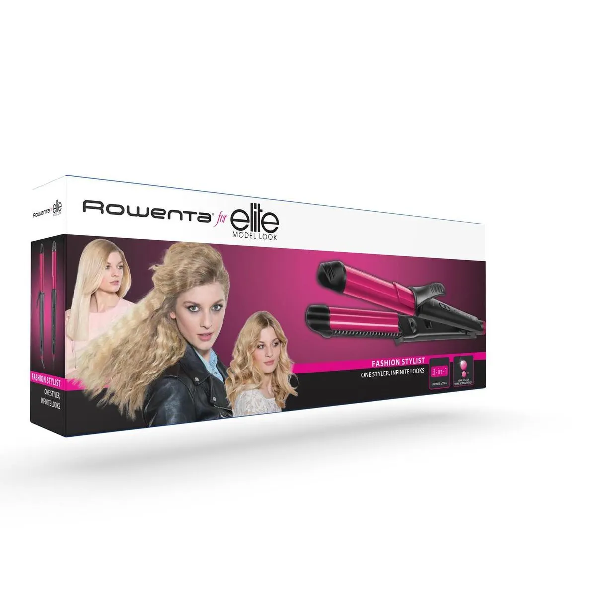 Rowenta Fashion Stylist CF4512 - 3-in-1 Ionic - 5 standen - Zwart/Roze