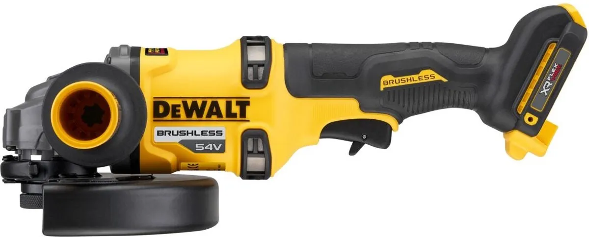 DeWALT DCG440N Accu Haakse Slijper 180mm 54V XR FlexVolt Basic Body