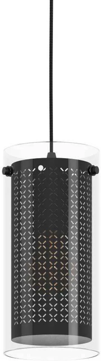 Eglo Pinto Textil 1 Hanglamp Ø12cm - Zwart
