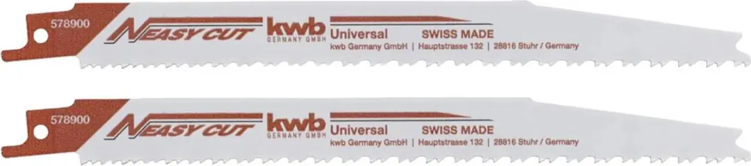 KWB Easy-Cut Reciprozaagblad 205mm - Bi-Metaal - 2 Stuks