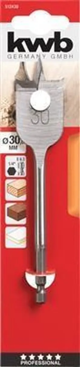 KWB Speedboor Lepelboor 30mm Profi - 1 Stuk