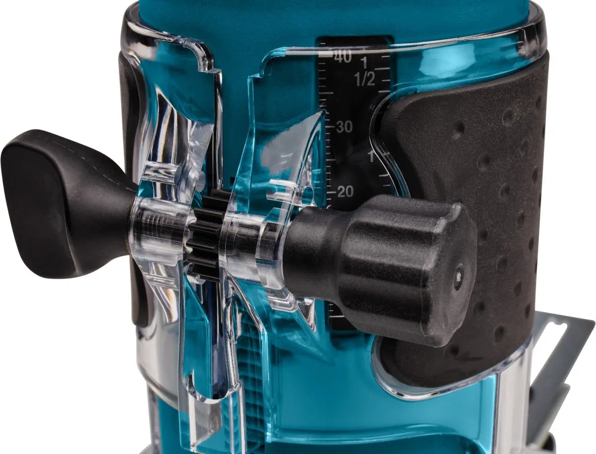 Makita 3711 Kantenfreesmachine 6mm - Zwart/Turquoise - afbeelding 6 van 6