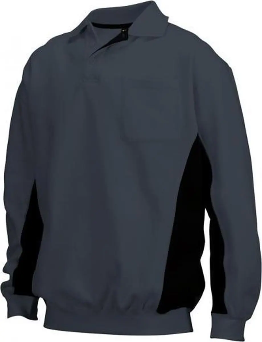 Tricorp 302001 Bi-Color Polo/Sweater - Zwart/Rood - XS