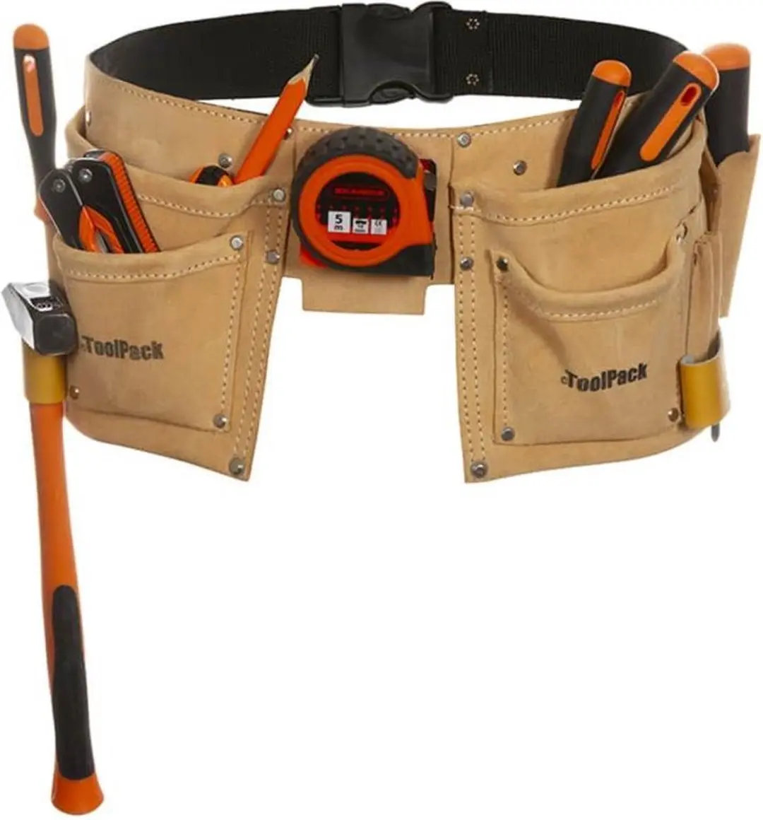 Toolpack Dubbele Buidel Gereedschapsriem - Bruin