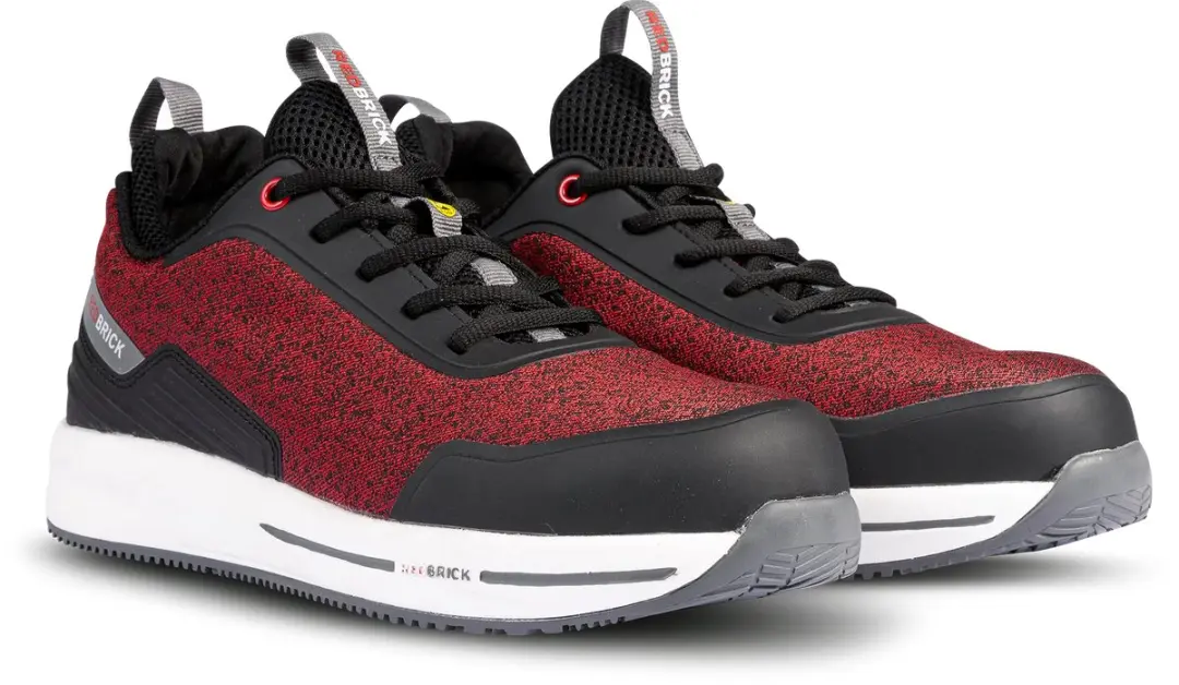Redbrick Motion Spirit AF S1PS ESD Werkschoenen - 45 - Rood/Zwart
