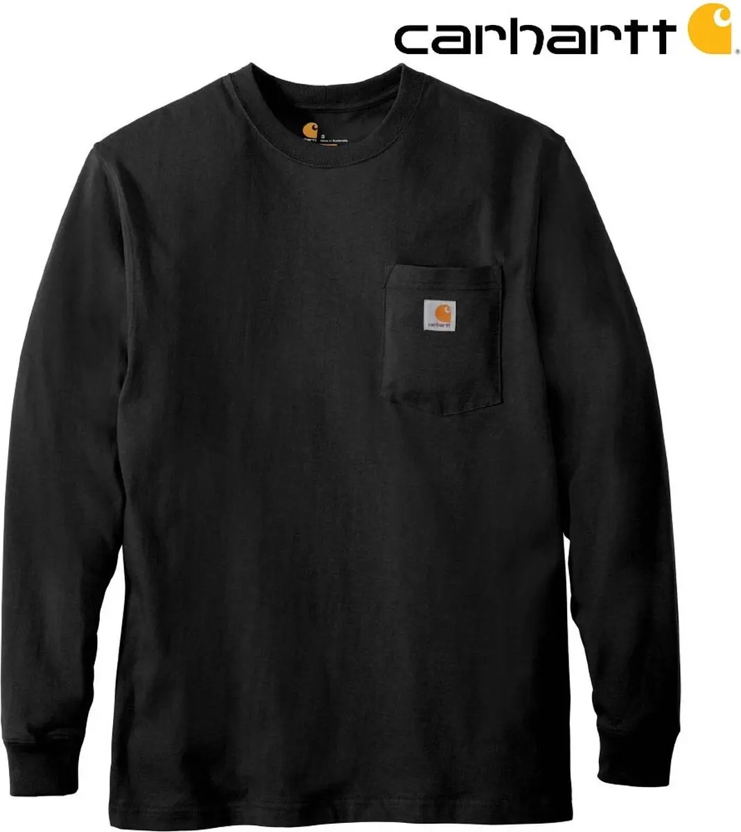 Carhartt K126 Heavyweight LS T-Shirt - XXL - Zwart