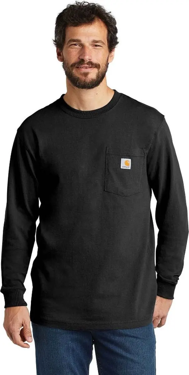 Carhartt K126 Heavyweight LS T-Shirt - XXL - Zwart
