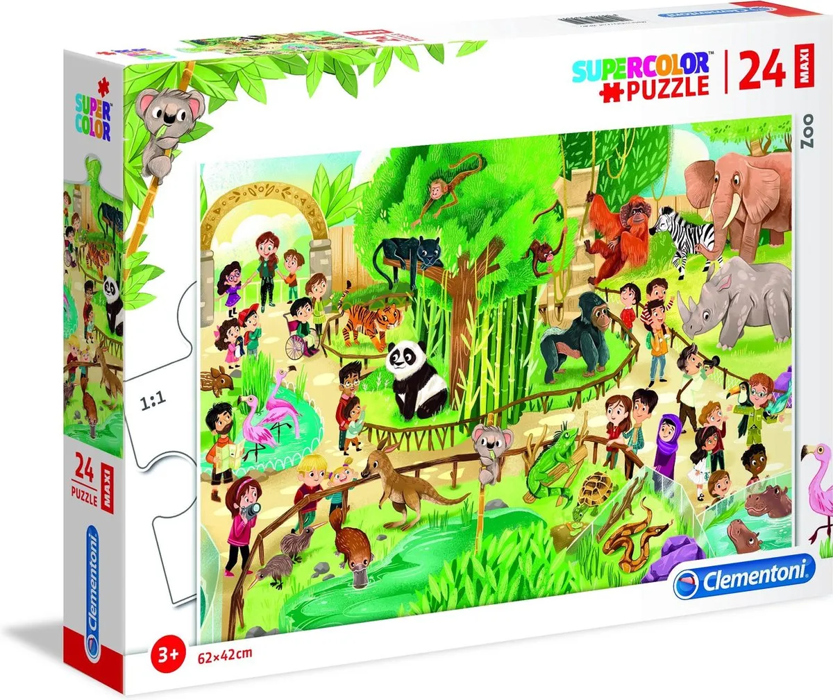 Clementoni Supercolor Dierentuin Legpuzzel 24 Stuks
