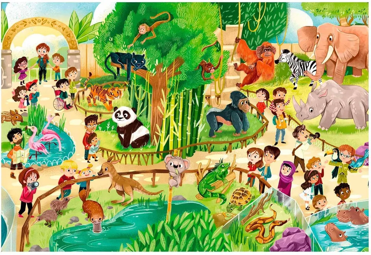 Clementoni Supercolor Dierentuin Legpuzzel 24 Stuks - Multicolor