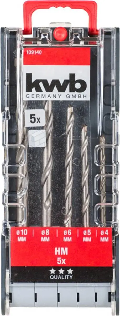 KWB Steenboor Set 109140 - Metaal 4-10mm - 5 Stuks - afbeelding 6 van 6