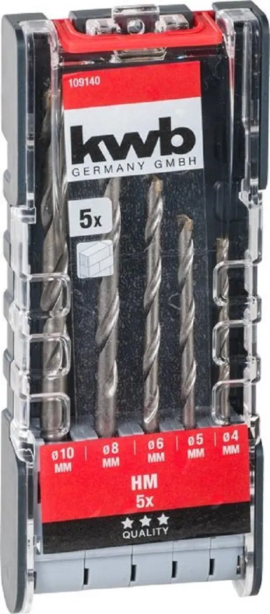 KWB Steenboor Set 109140 - Metaal 4-10mm - 5 Stuks