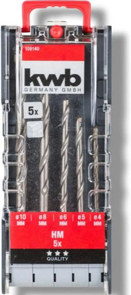 KWB Steenboor Set 109140 - Metaal 4-10mm - 5 Stuks
