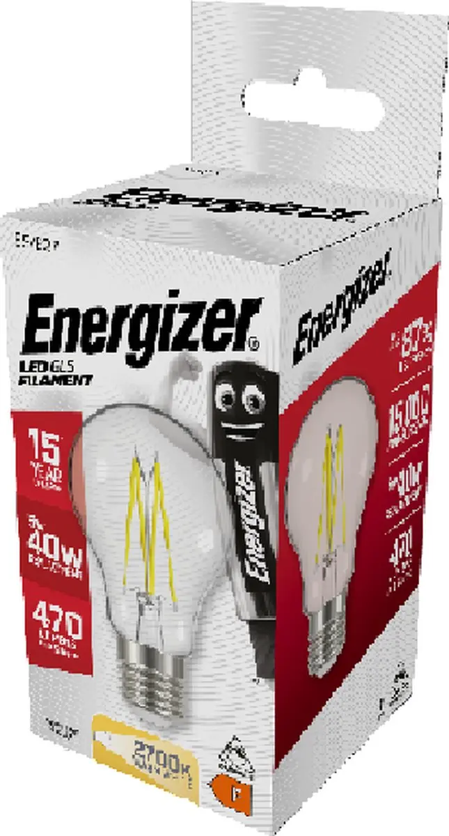 Energizer E27 LED Filamentlamp 5W Warm Wit - Dimbare
