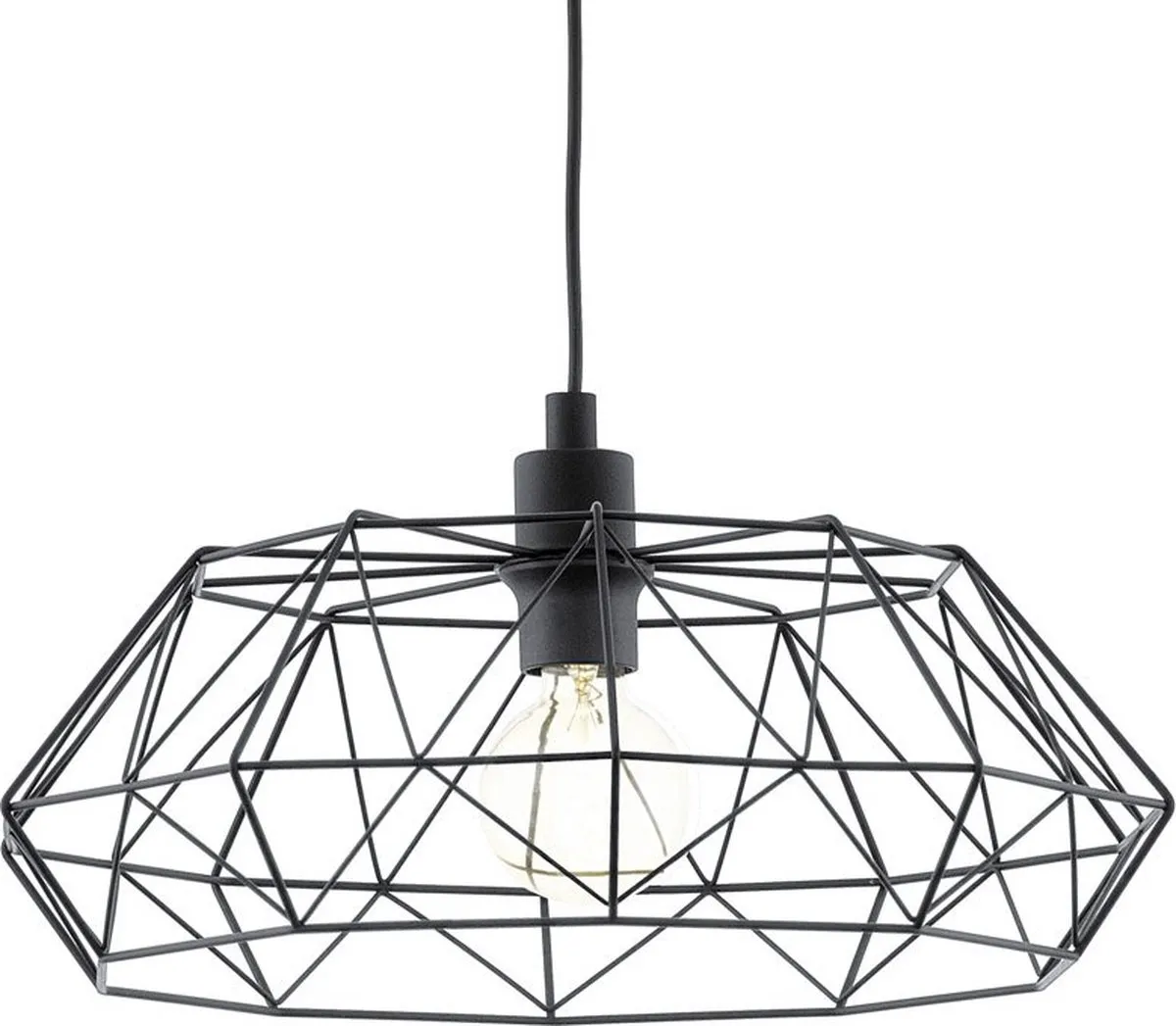 Eglo Carlton 2 Hanglamp E27 - Ø45,5cm - Zwart