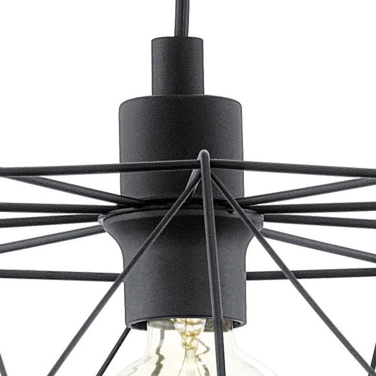 Eglo Carlton 2 Hanglamp E27 - Ø45,5cm - Zwart